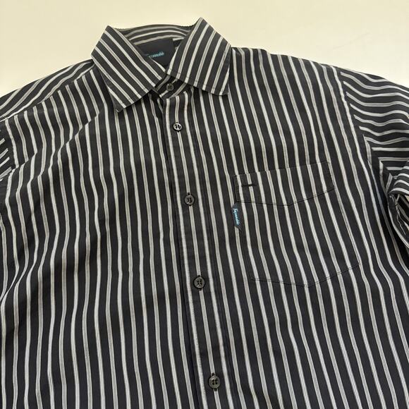 Vintage Faconnable Dress Shirt Size Medium Striped Business Casual - Picture 2 of 9